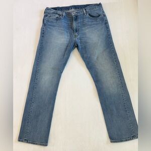 Levis 513 Jeans Mens 38x30 Slim Fit Straight Leg Blue Medium Wash Stretch Denim